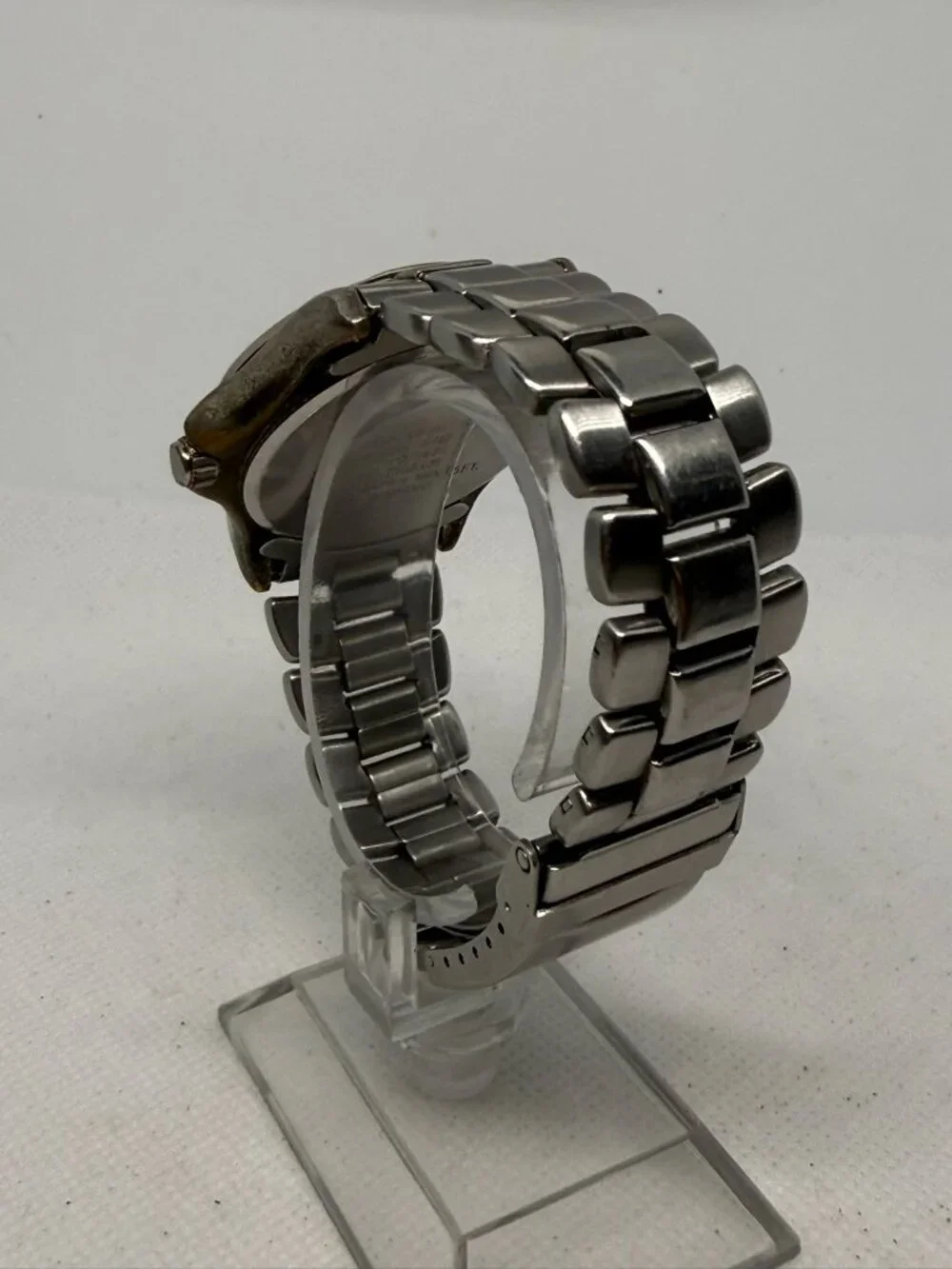 Armitron Men's SS Rotating Bezel Dark Grey Dial Day Date Bracelet Quartz Watch